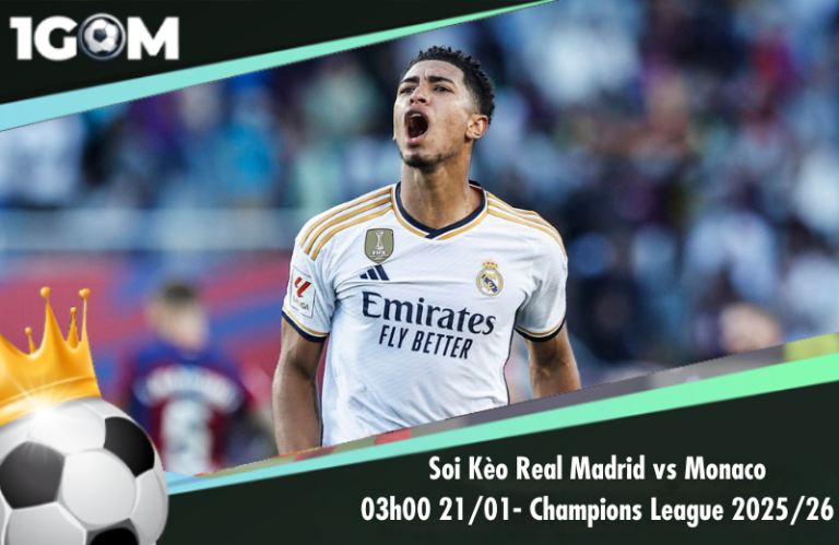 Soi Kèo Real Madrid vs Monaco 03h00 21/01 - Champions League 2025/26